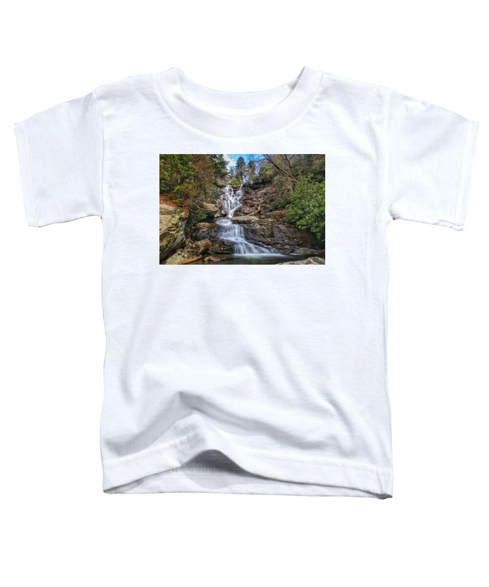 Ramsey Cascades Toddler T-Shirt featuring the photograph Ramsey Cascades - Tennessee Waterfall by Chris Berrier
