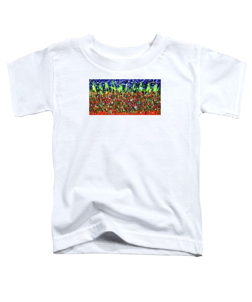 Landscape Toddler T-Shirt featuring the painting Recess by Meghan Elizabeth