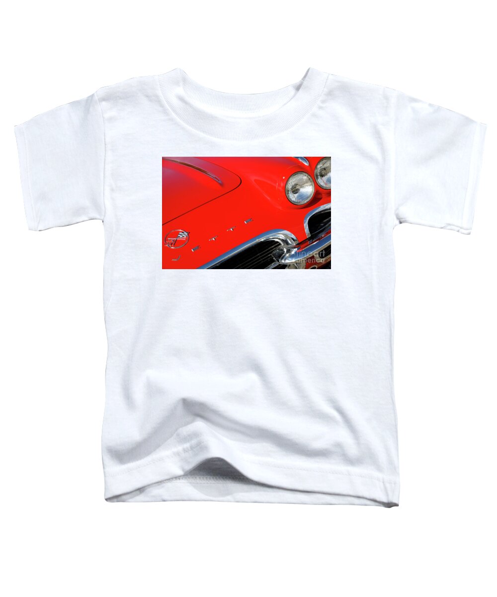Corvette Toddler T-Shirt featuring the photograph Red '62 Vette by Dennis Hedberg