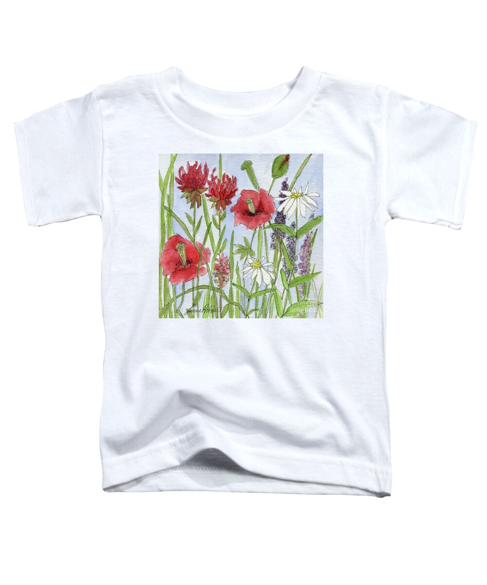 Poppy Toddler T-Shirt featuring the painting Red Poppies by Laurie Rohner