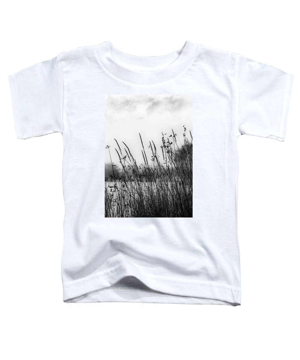 Black And White Toddler T-Shirt featuring the digital art Reeds of Black by JGracey Stinson