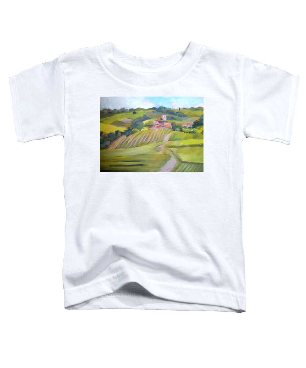St milion 33 Toddler T-Shirt featuring the painting Reparssac 33 by Kim PARDON