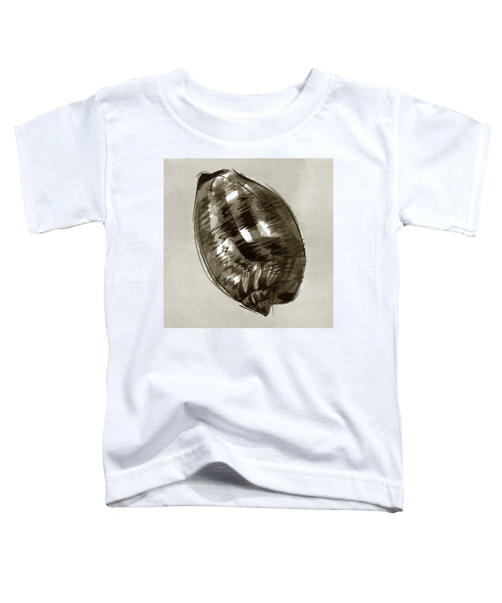 Seashell Toddler T-Shirt featuring the painting Reticulated Cowrie by Judith Kunzle