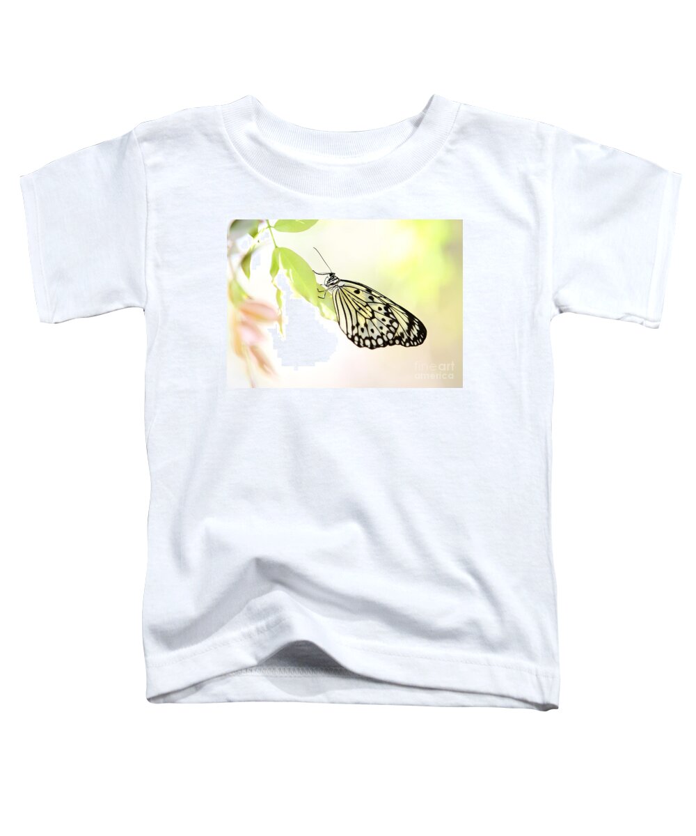 Butterfly Toddler T-Shirt featuring the photograph Rice Paper in the Garden by Sabrina L Ryan