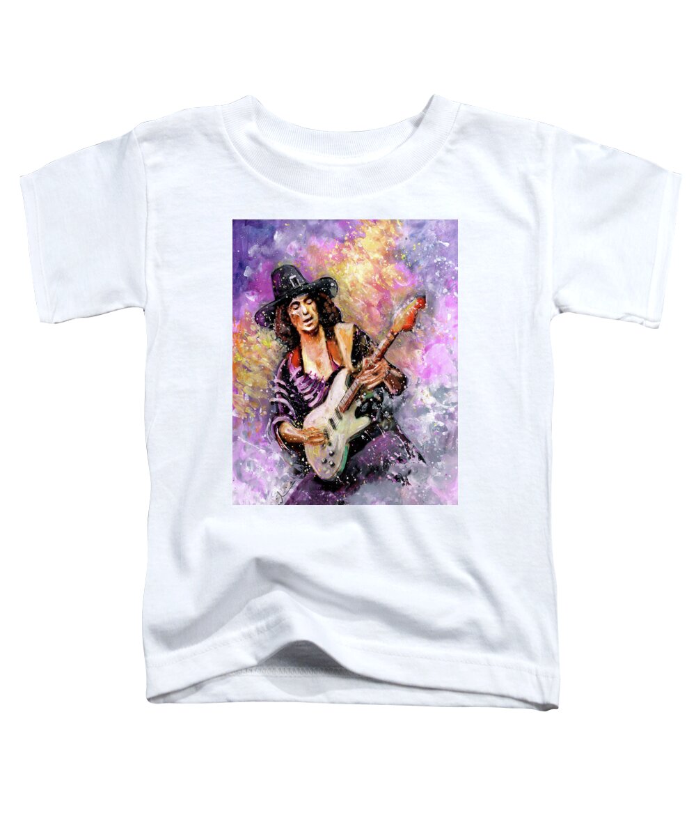 Music Toddler T-Shirt featuring the painting Richie Blackmore by Miki De Goodaboom