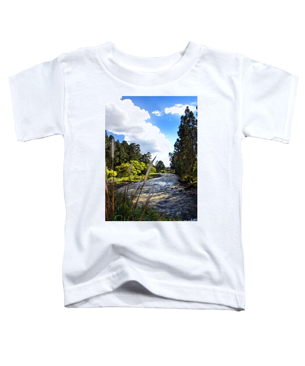Rio Toddler T-Shirt featuring the photograph Rio Tomebamba, One Of Cuenca's Four Rivers by Al Bourassa