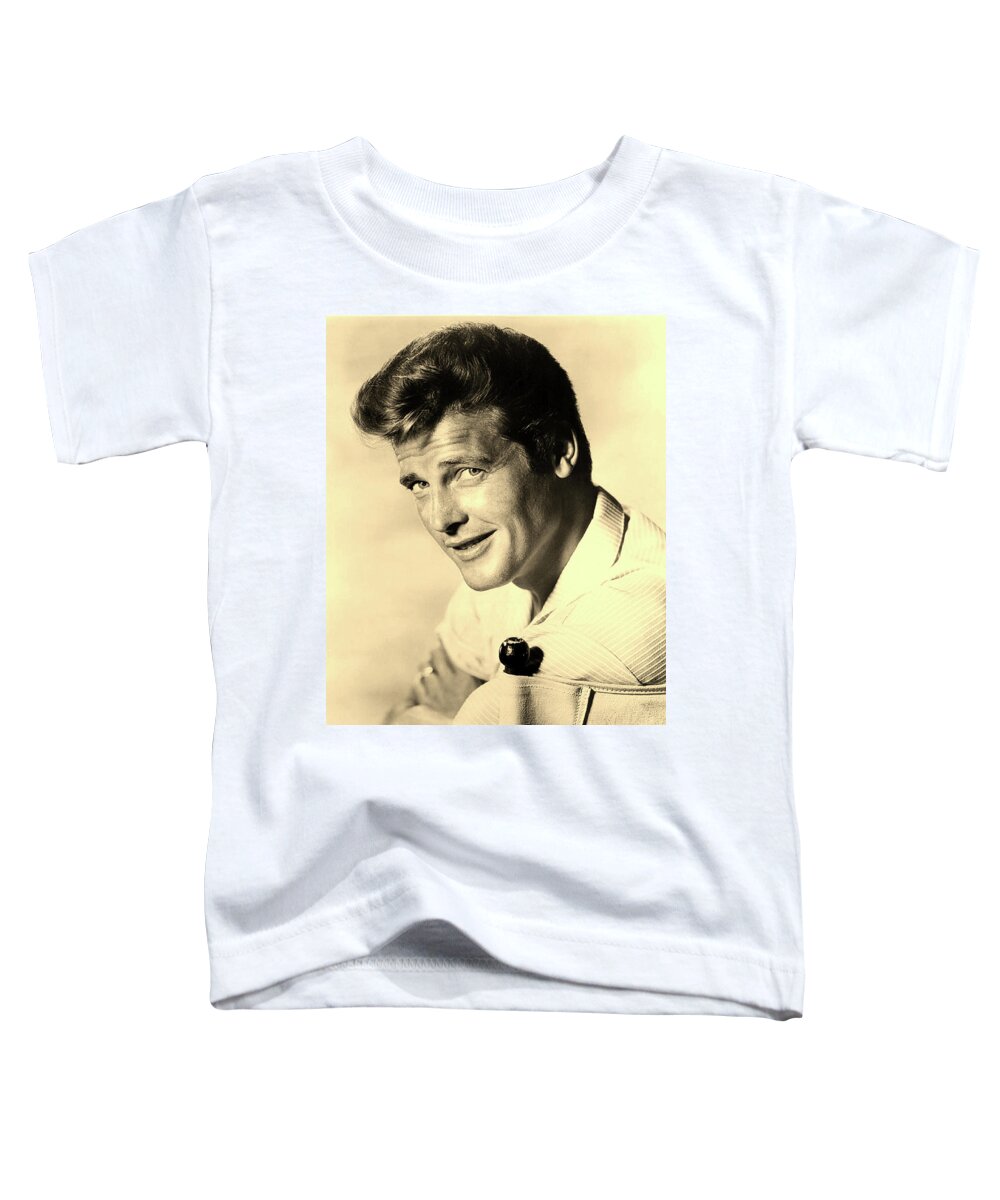 Roger Moore Toddler T-Shirt featuring the photograph Roger Moore 1960 #1 by Mountain Dreams
