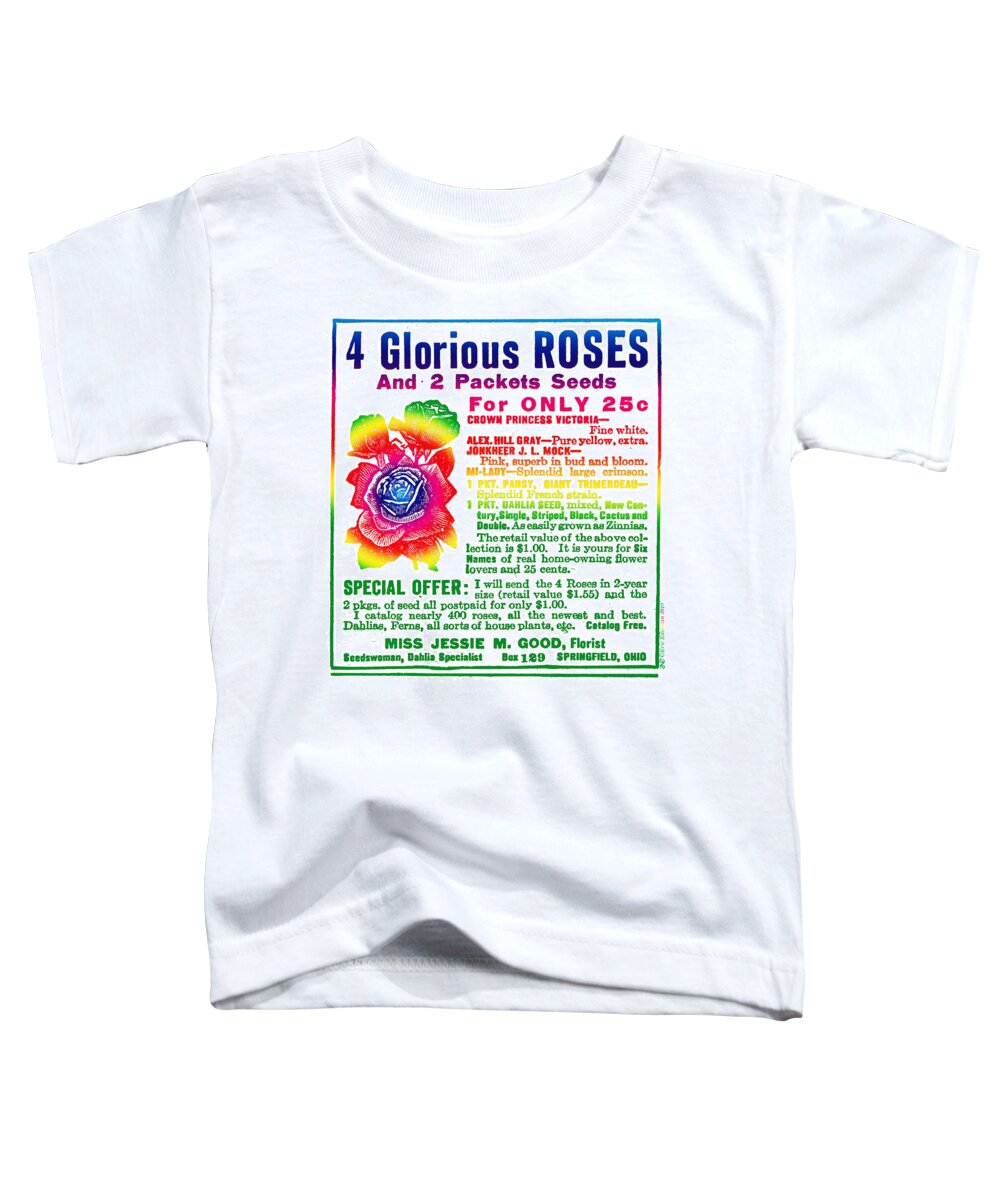 Roses Toddler T-Shirt featuring the digital art Roses by Eric Edelman