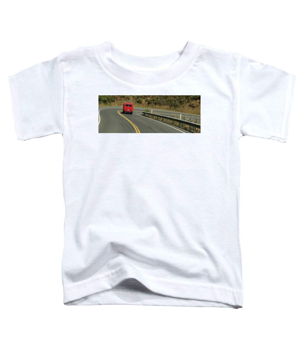 Bus Toddler T-Shirt featuring the photograph Ruby on the Road by Richard Kimbrough