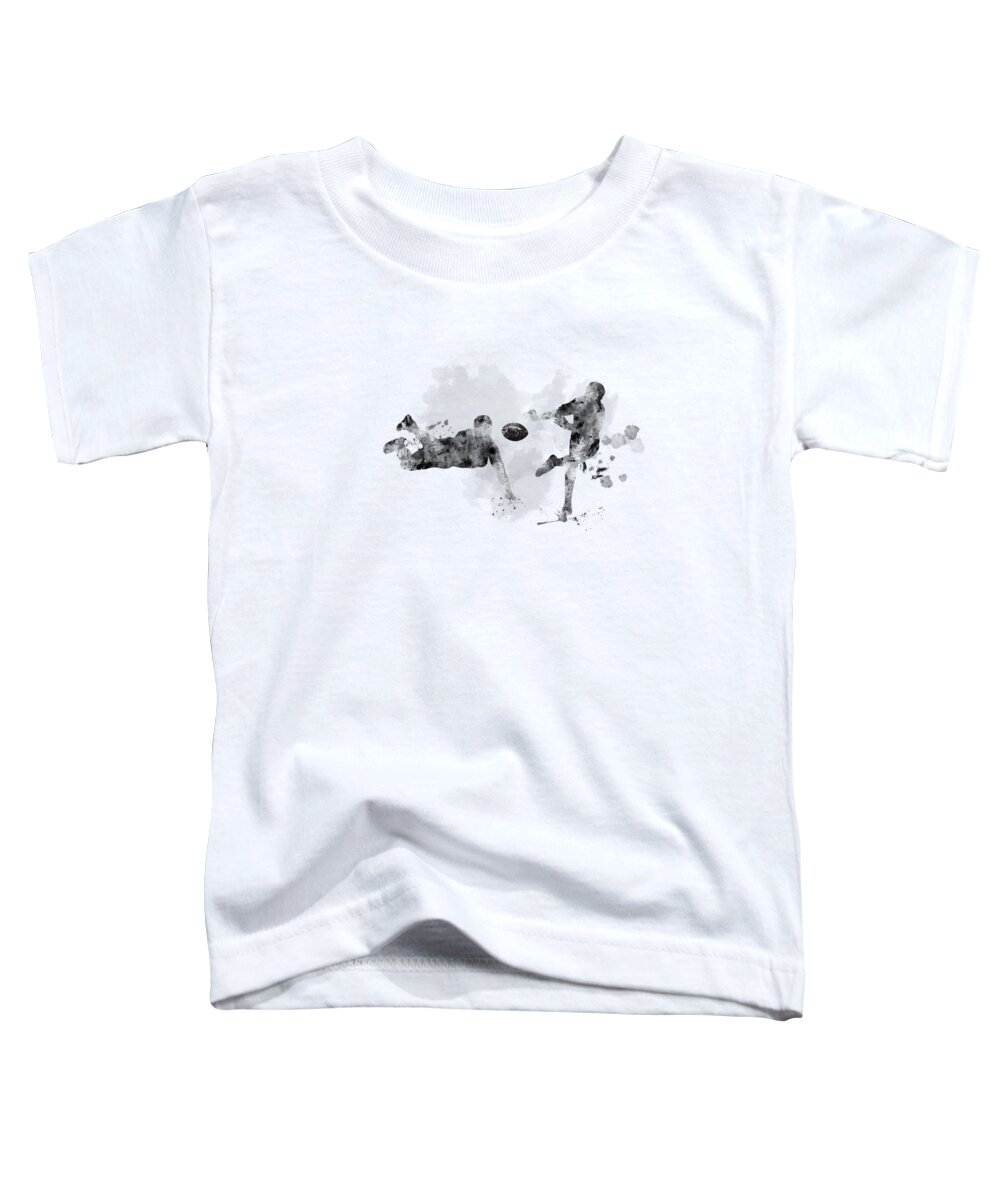 Rugby Toddler T-Shirt featuring the digital art Rugby Players by Marlene Watson
