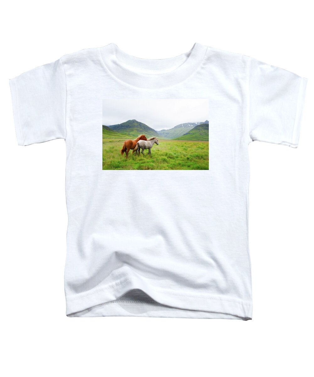 Horses Toddler T-Shirt featuring the photograph Running Up That Hill by Philippe Sainte-Laudy