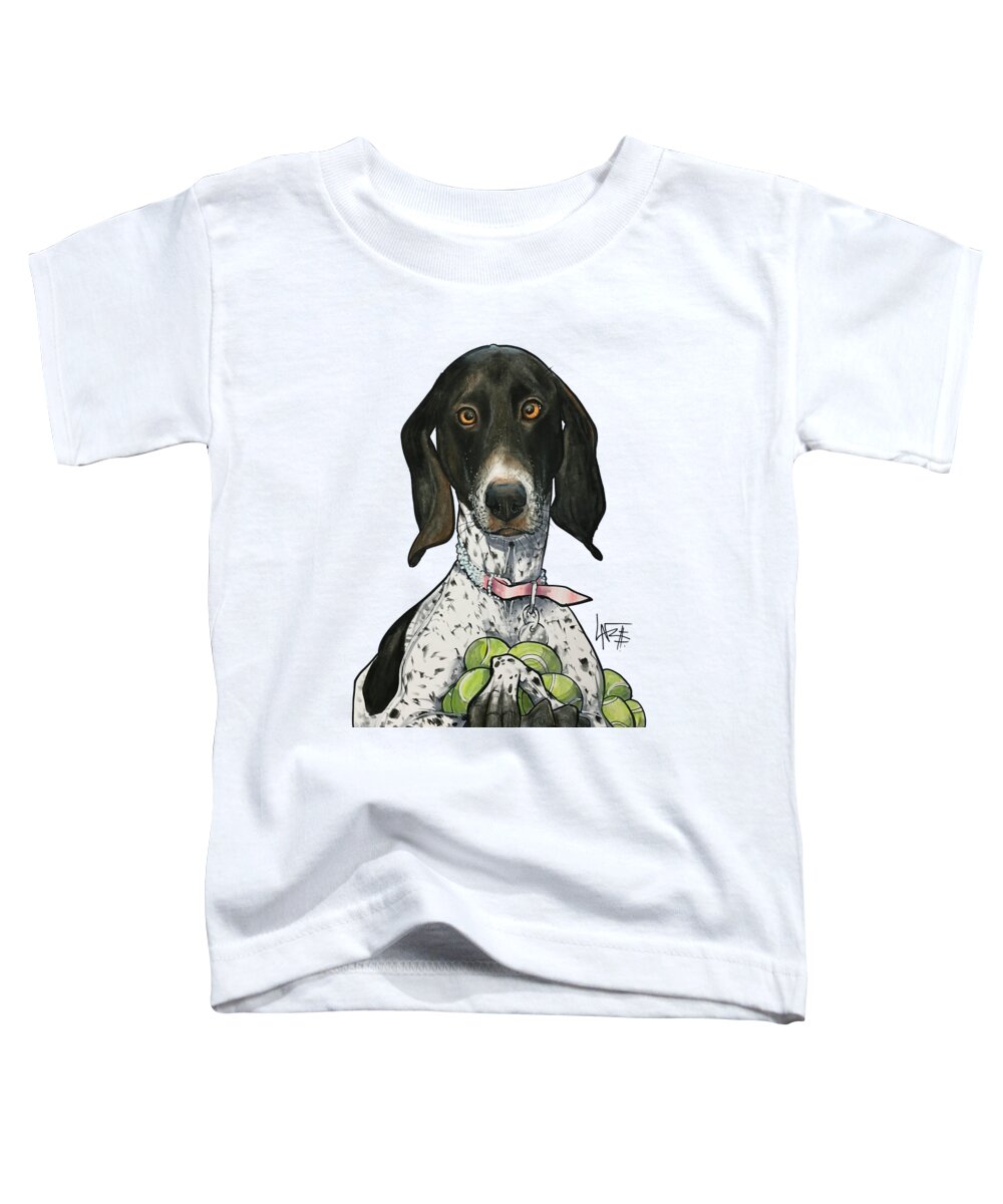 Pet Portrait Toddler T-Shirt featuring the drawing Russell 3359 by John LaFree