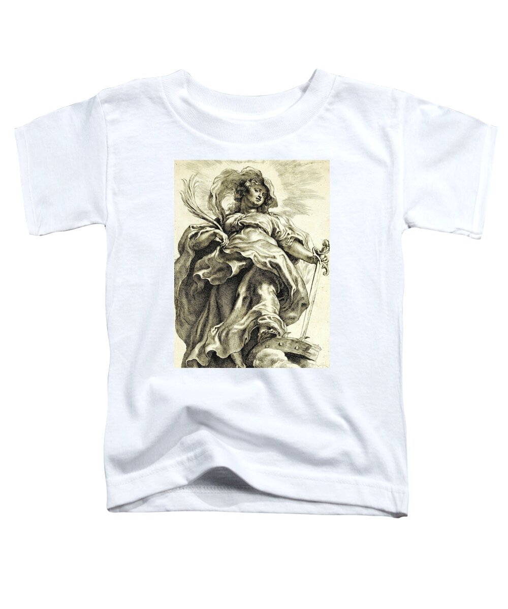 Peter Paul Rubens Toddler T-Shirt featuring the relief Saint Catherine in the Clouds by Peter Paul Rubens