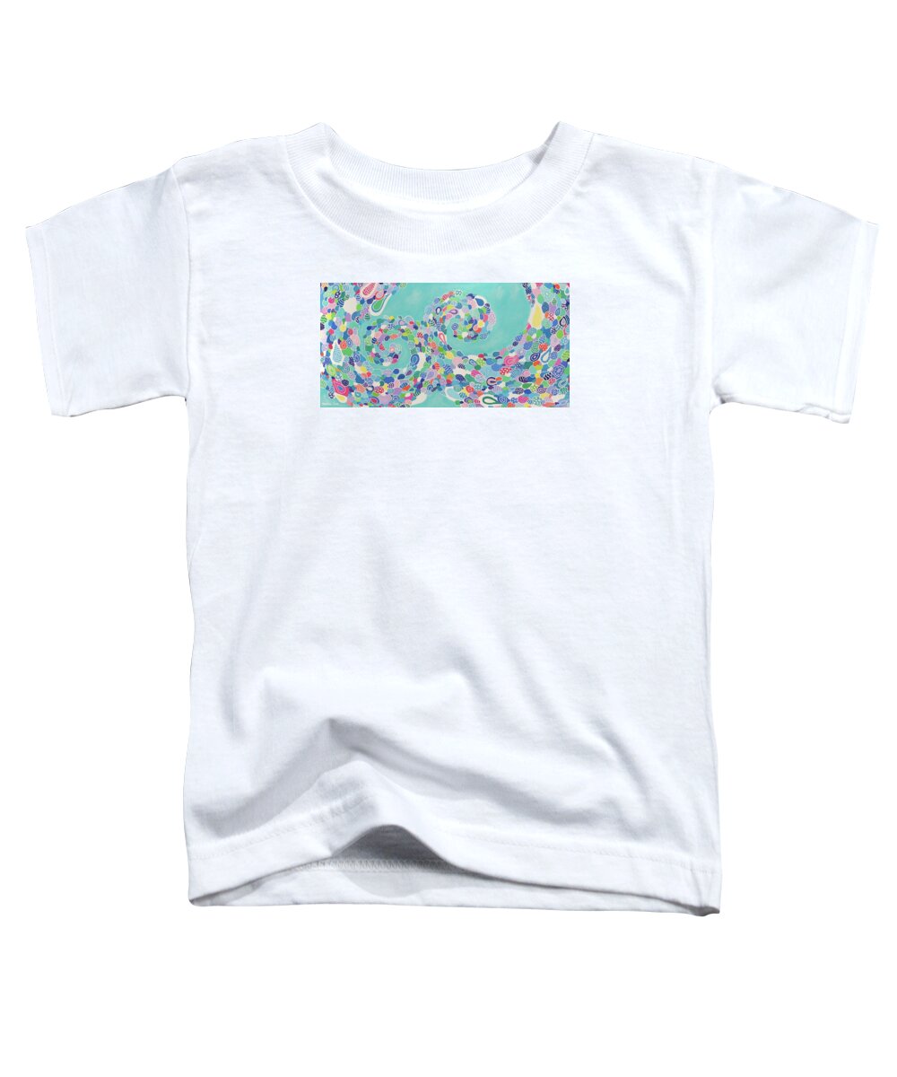 Pattern Art Toddler T-Shirt featuring the painting Sea Nymph by Beth Ann Scott