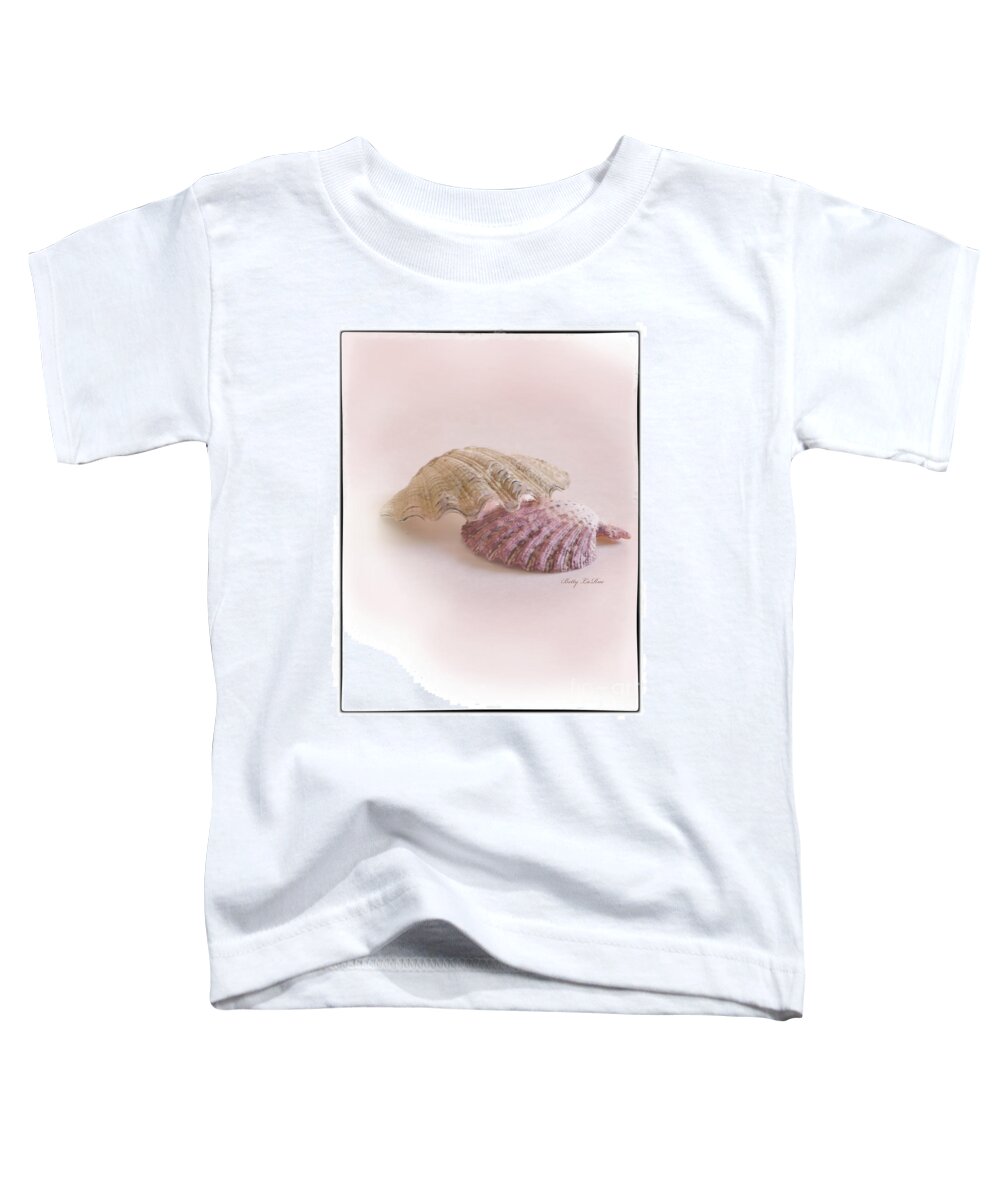 Sea Shell Toddler T-Shirt featuring the photograph Seashell Love by Betty LaRue