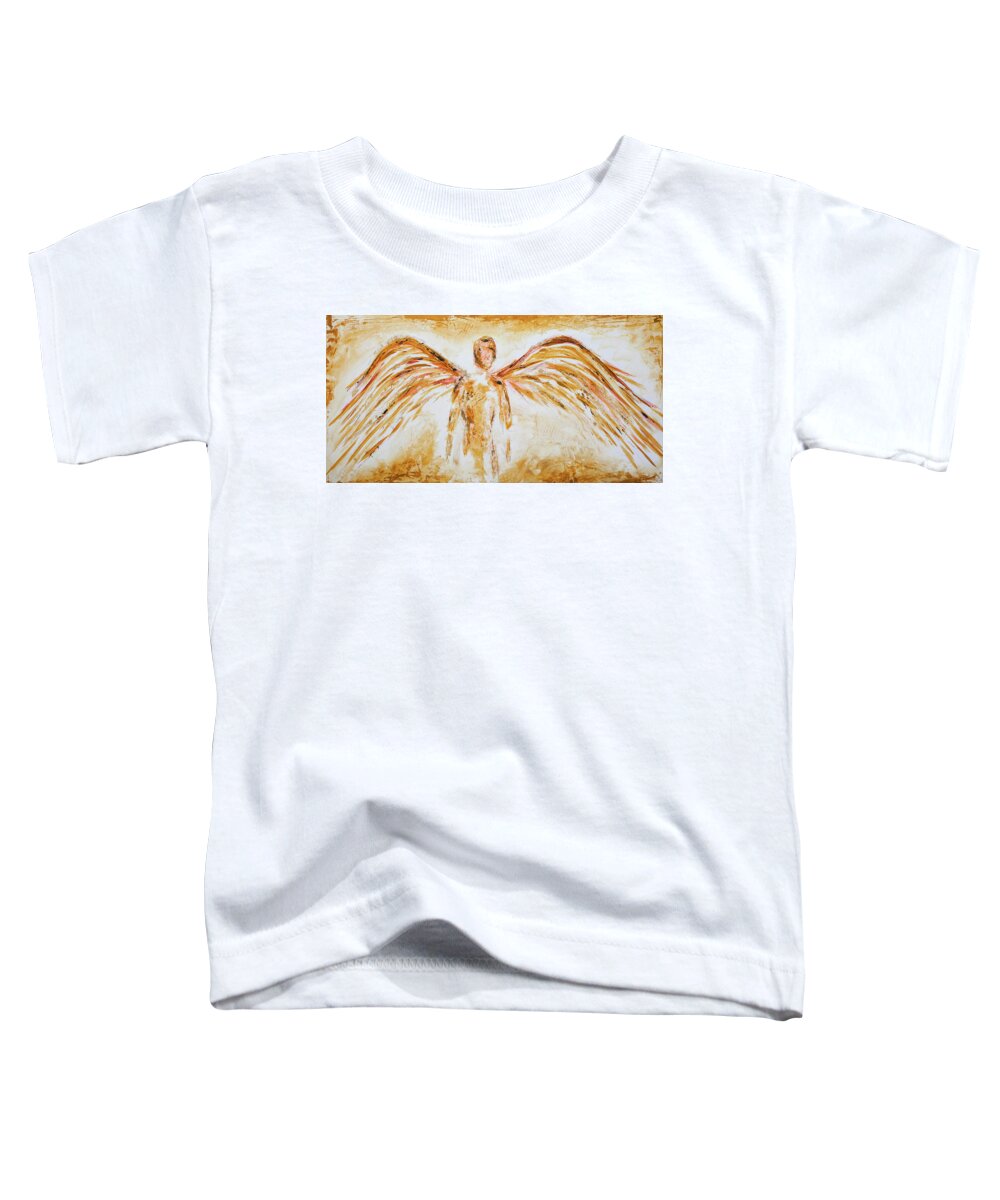 Angel Toddler T-Shirt featuring the painting Sepia by Ivan Guaderrama