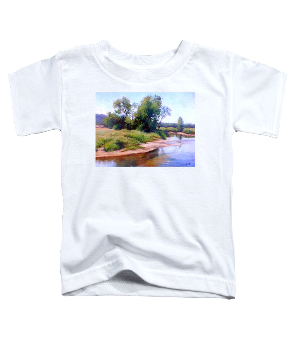 River Toddler T-Shirt featuring the painting Shallow River by Marie Witte