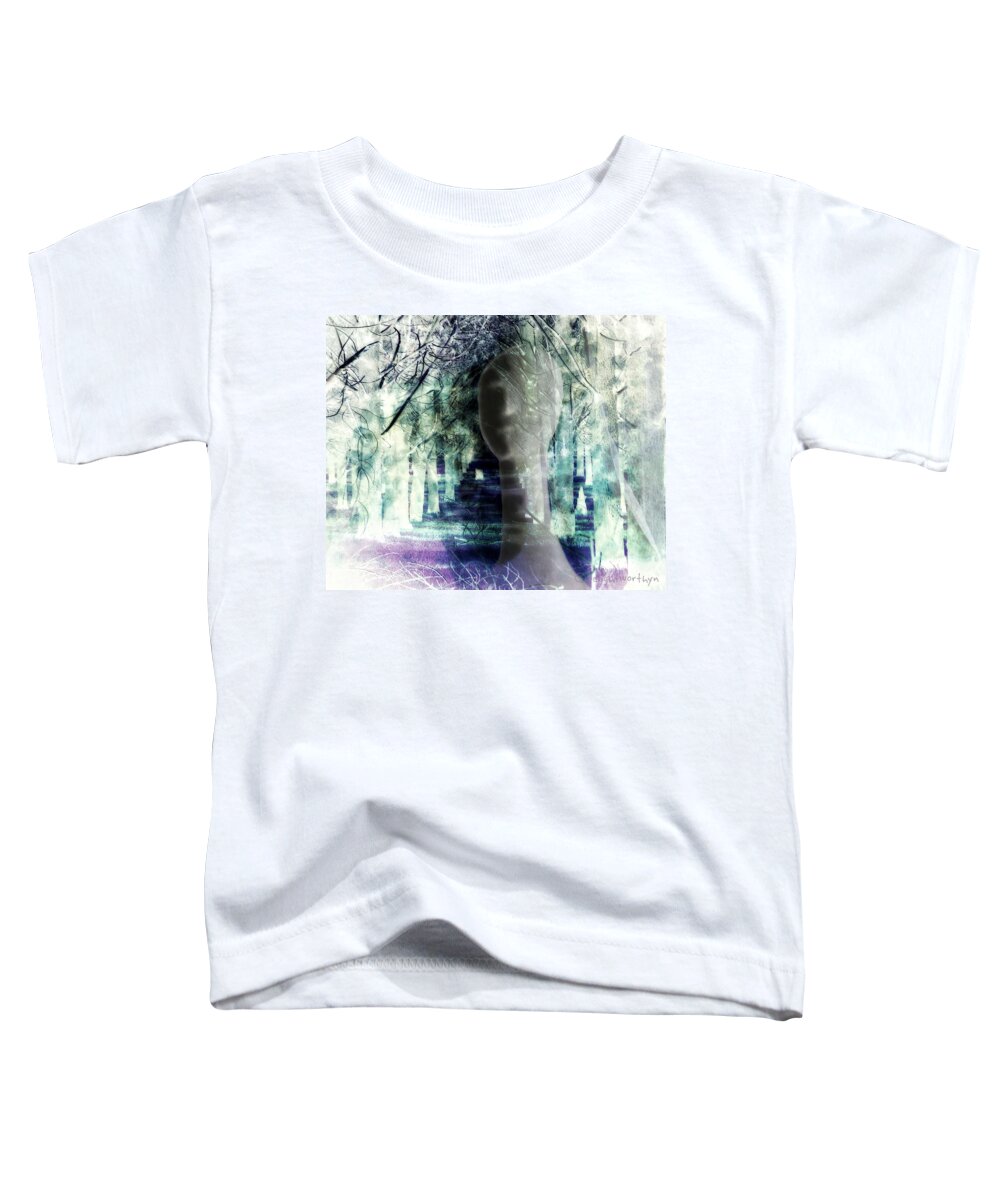 Winter Landscape Toddler T-Shirt featuring the digital art She Thought She's Never Be Alone Again by Delight Worthyn