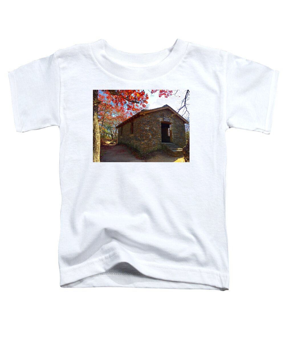 Building Toddler T-Shirt featuring the photograph Blood Mountain Shelter by Richie Parks