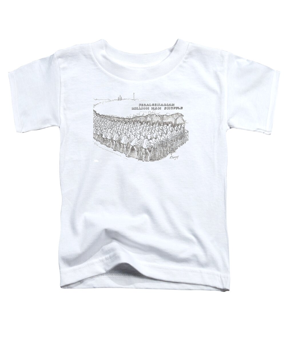 Shuffle Toddler T-Shirt featuring the drawing Shuffle by R Allen Swezey