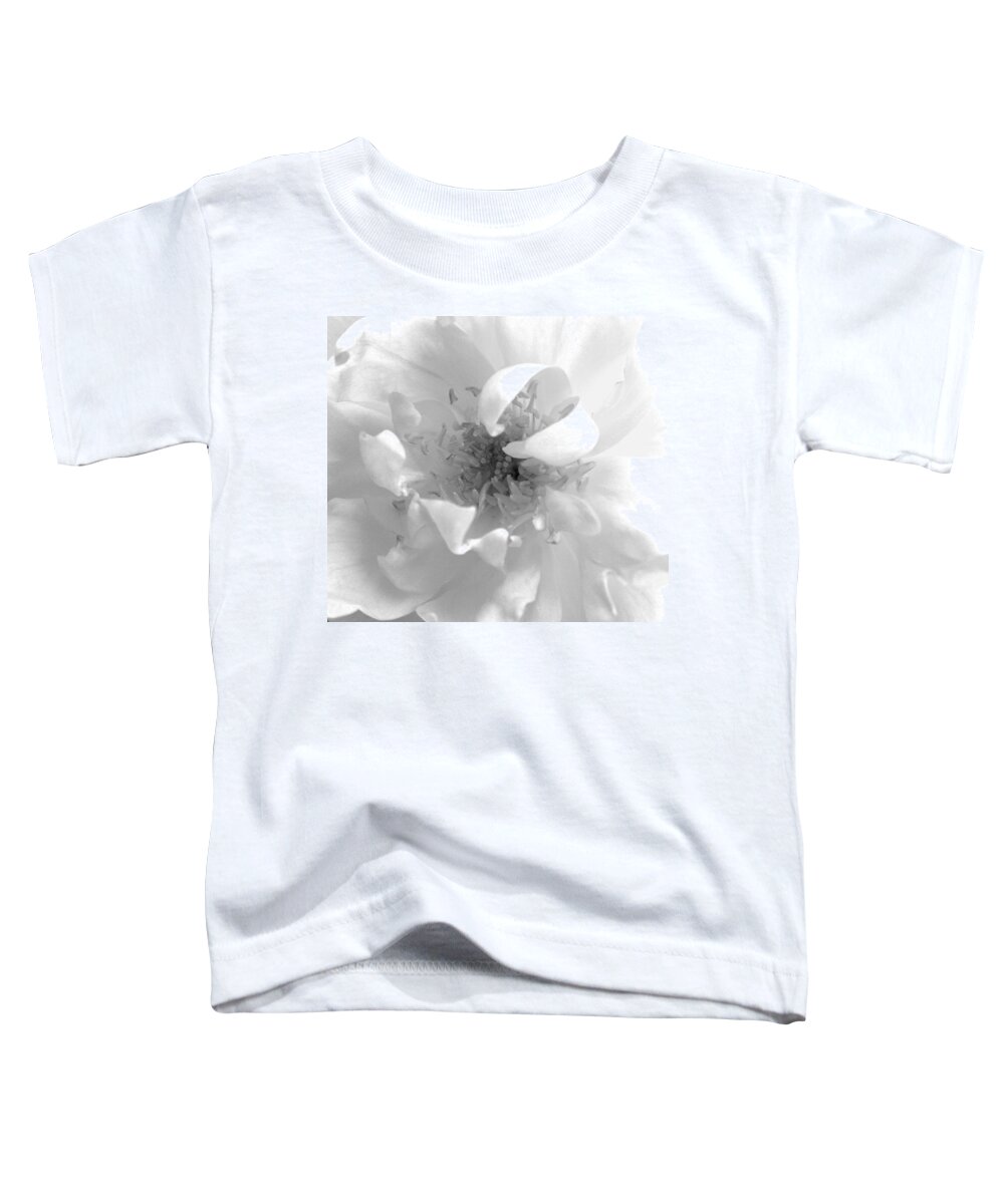 Black And White Toddler T-Shirt featuring the photograph Soft White by Marna Edwards Flavell