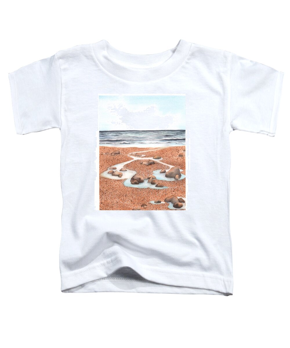 California Toddler T-Shirt featuring the painting Sonoma Tidepools by Hilda Wagner