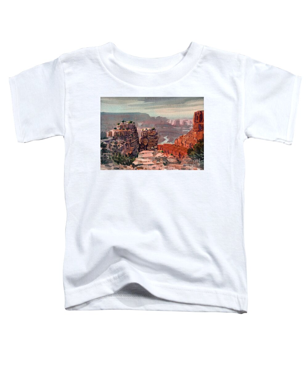 South Rim Toddler T-Shirt featuring the painting South Rim by Donald Maier
