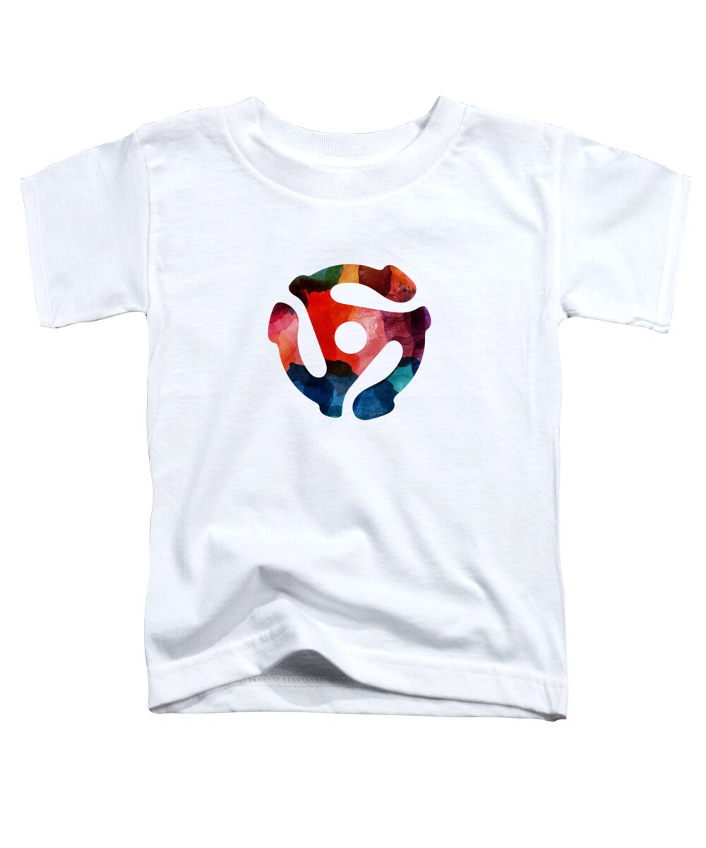 Music Toddler T-Shirt featuring the painting Spinning 45- Art by Linda Woods by Linda Woods