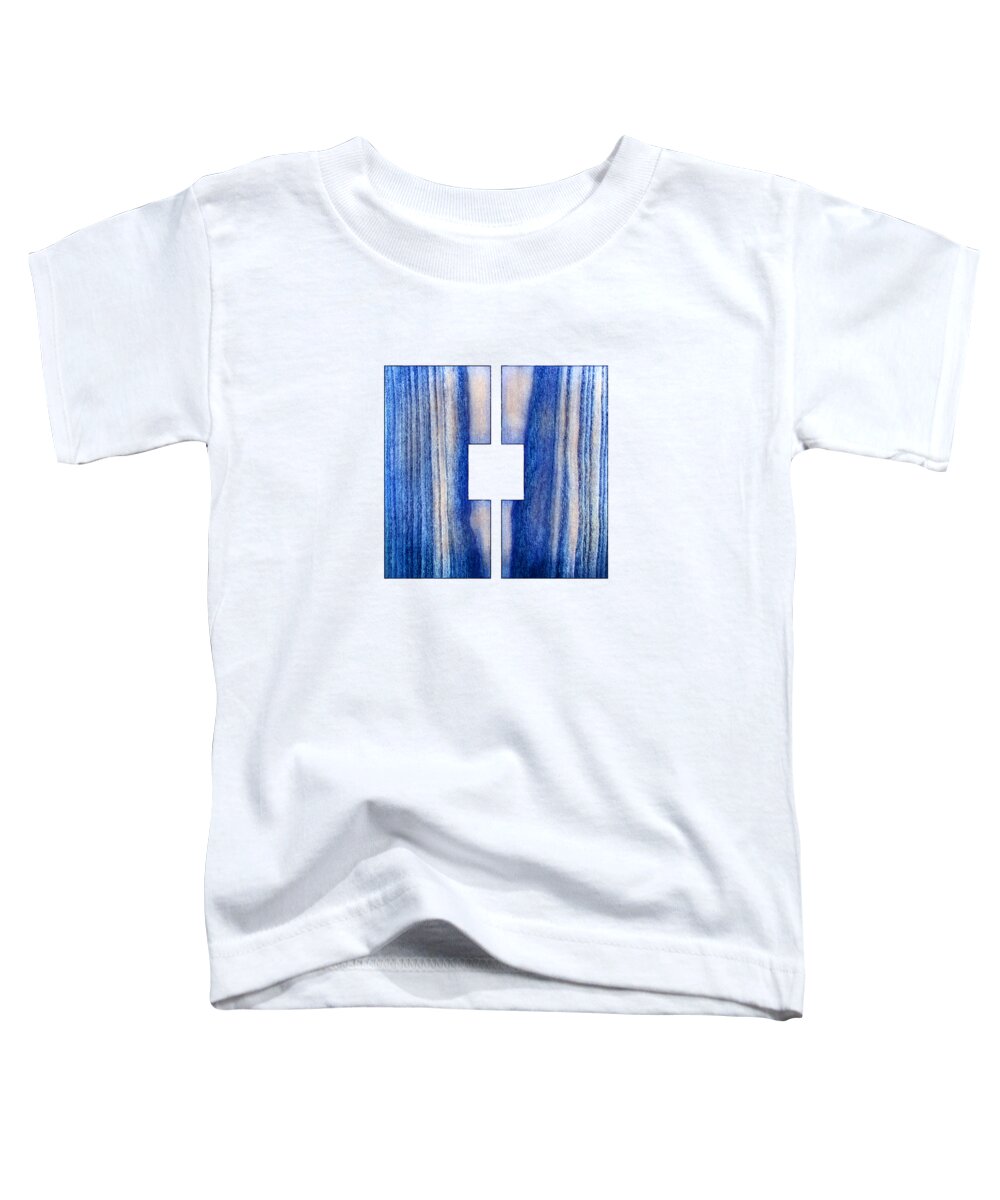 Block Toddler T-Shirt featuring the photograph Split Square Blue by YoPedro