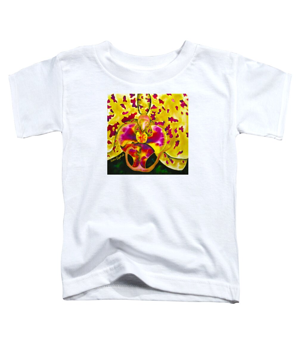Jean-baptiste Design Toddler T-Shirt featuring the painting Spotted Orchid by Daniel Jean-Baptiste