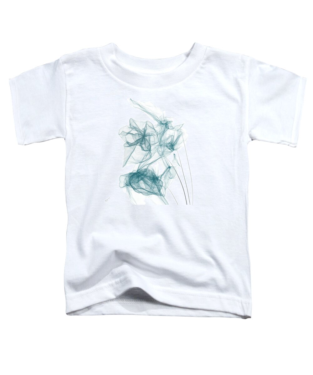 Blue Toddler T-Shirt featuring the painting Spring Blues by Lourry Legarde