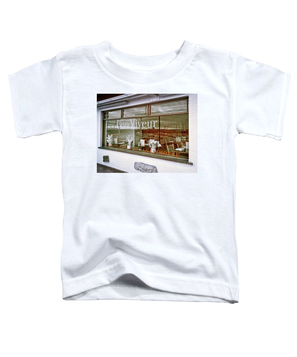 Jersey Toddler T-Shirt featuring the photograph St. Aubin harbor reflections - faux color IR by Izet Kapetanovic