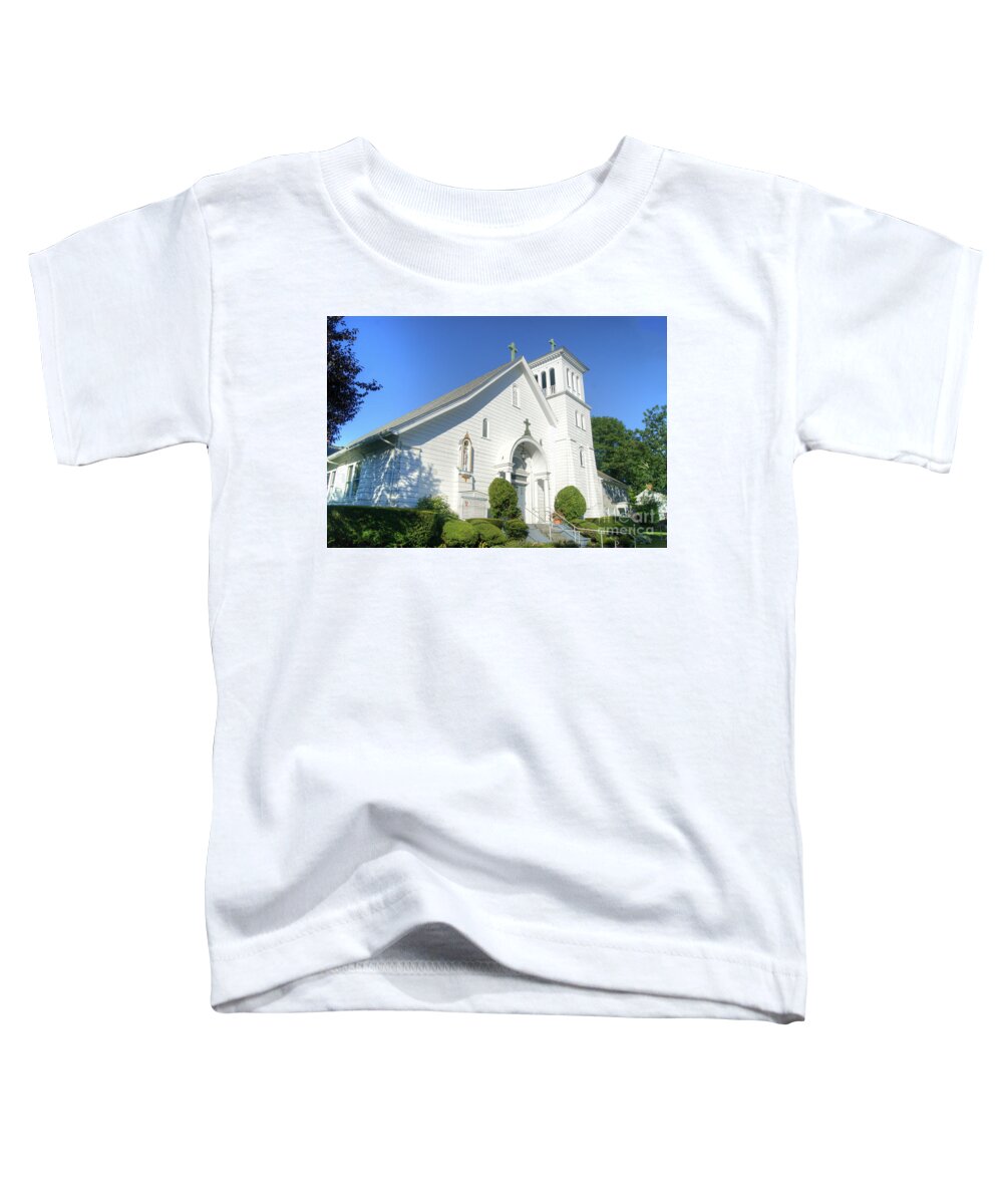 Church Toddler T-Shirt featuring the photograph St. Elizabeth's Church, Edgartown. by David Birchall