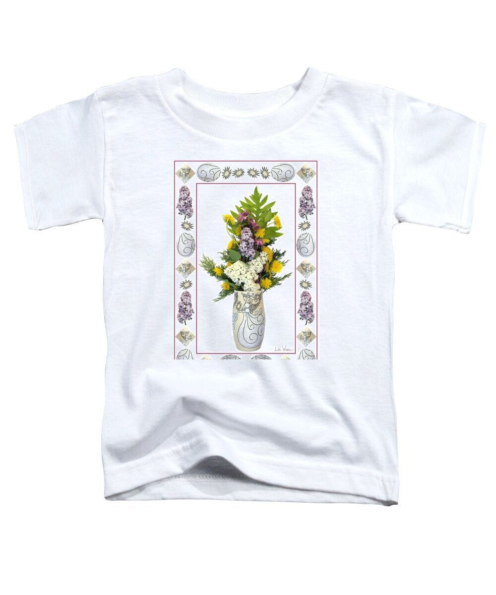 Vase By Lise Winne Toddler T-Shirt featuring the photograph Star Vase with a Bouquet From Heaven by Lise Winne