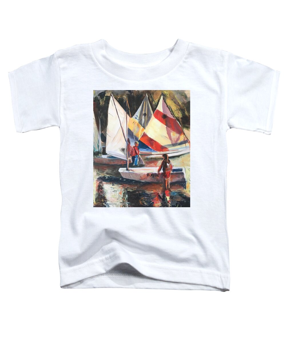 Hope Town Toddler T-Shirt featuring the painting Starting Young by Josef Kelly