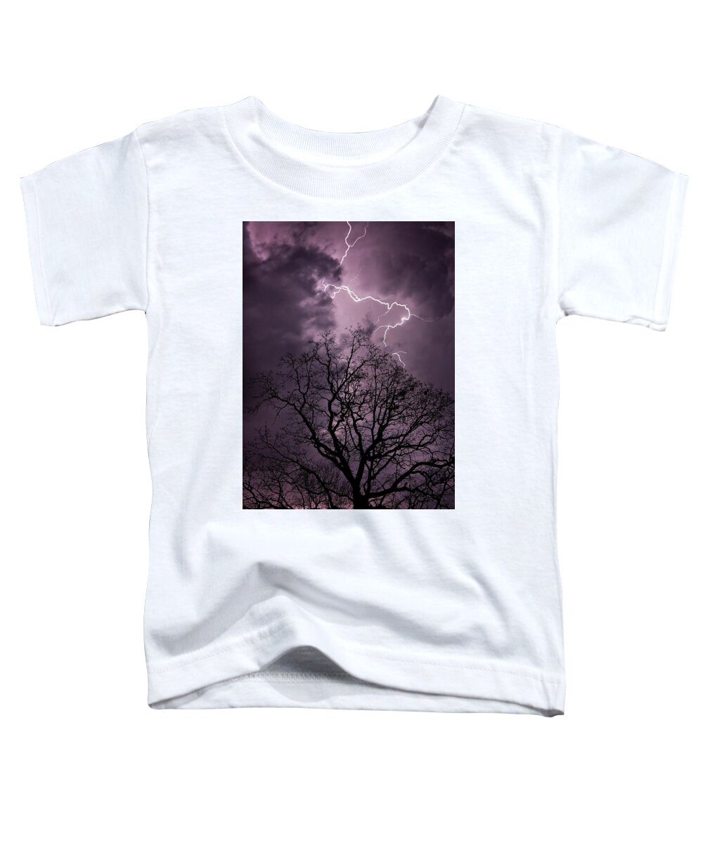Lightning Toddler T-Shirt featuring the photograph Stormy Night by Eilish Palmer