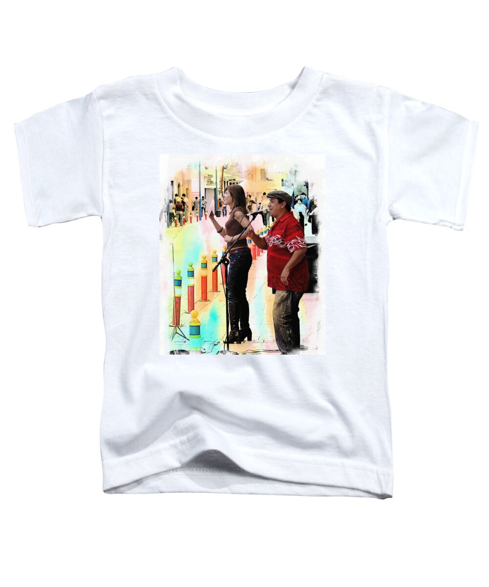 Sing Toddler T-Shirt featuring the photograph Street Performers In Cotacachi, Ecuador by Al Bourassa
