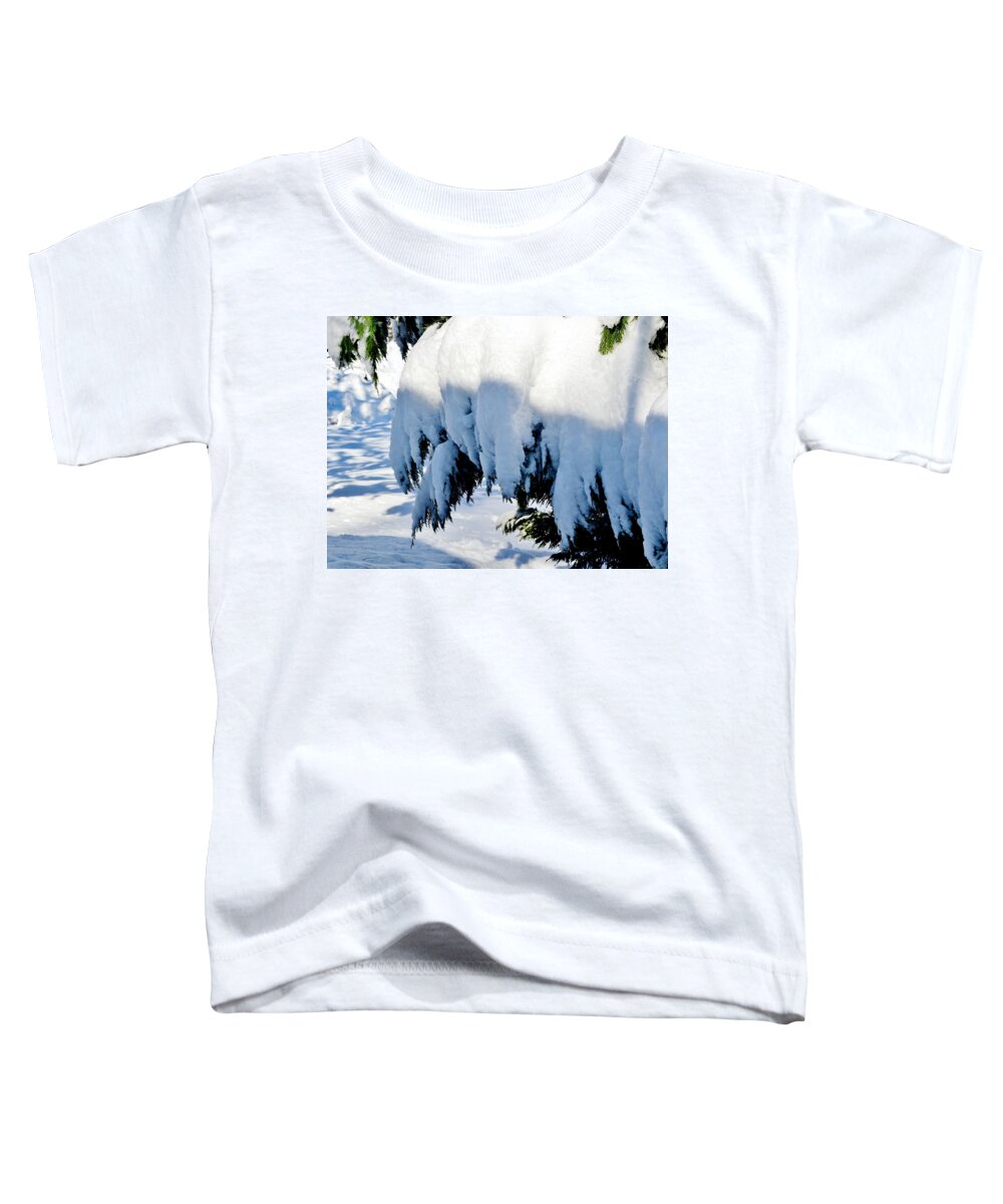 Snow Toddler T-Shirt featuring the photograph Struggling to Live by Eileen Brymer