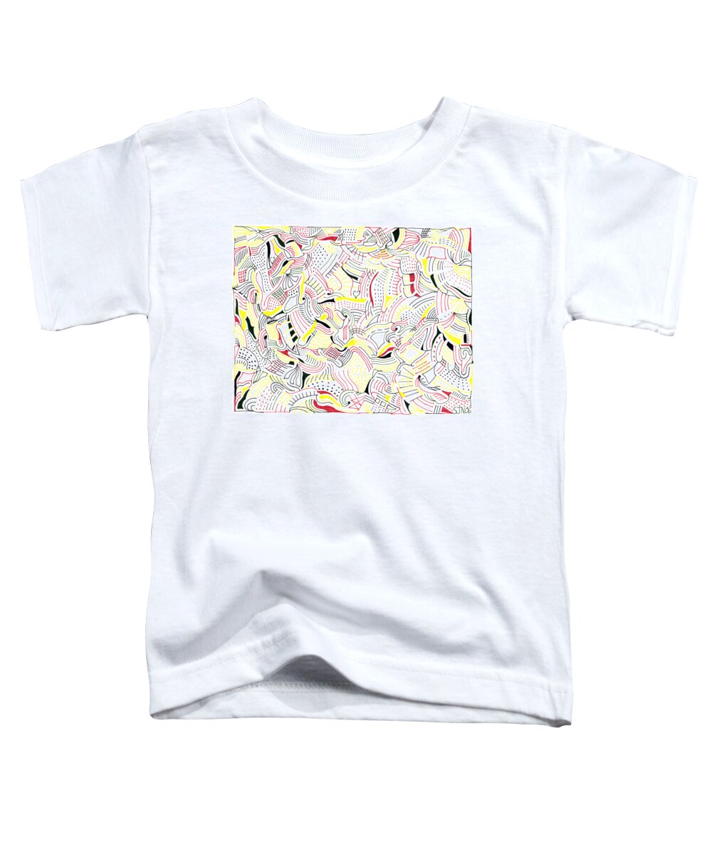 Mazes Toddler T-Shirt featuring the drawing Sugar by Steven Natanson