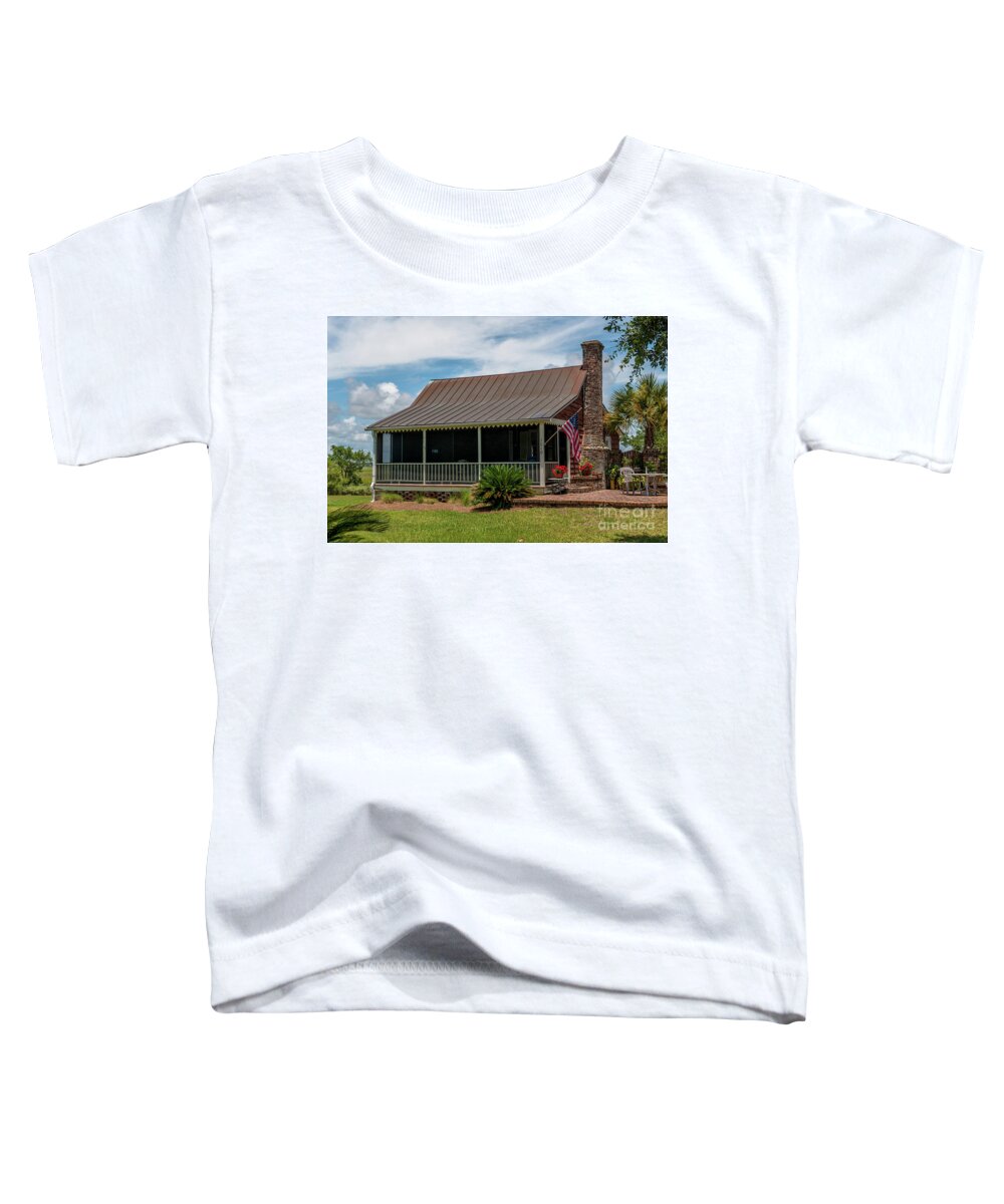 1010 Osceola Ave Toddler T-Shirt featuring the photograph Sullivan's Island Southern Charm by Dale Powell