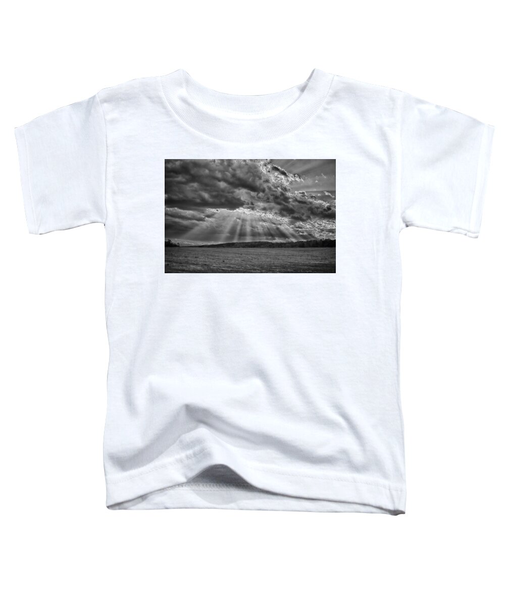 Sun Toddler T-Shirt featuring the photograph Sun Rays over Vann's Valley by Patricia Montgomery