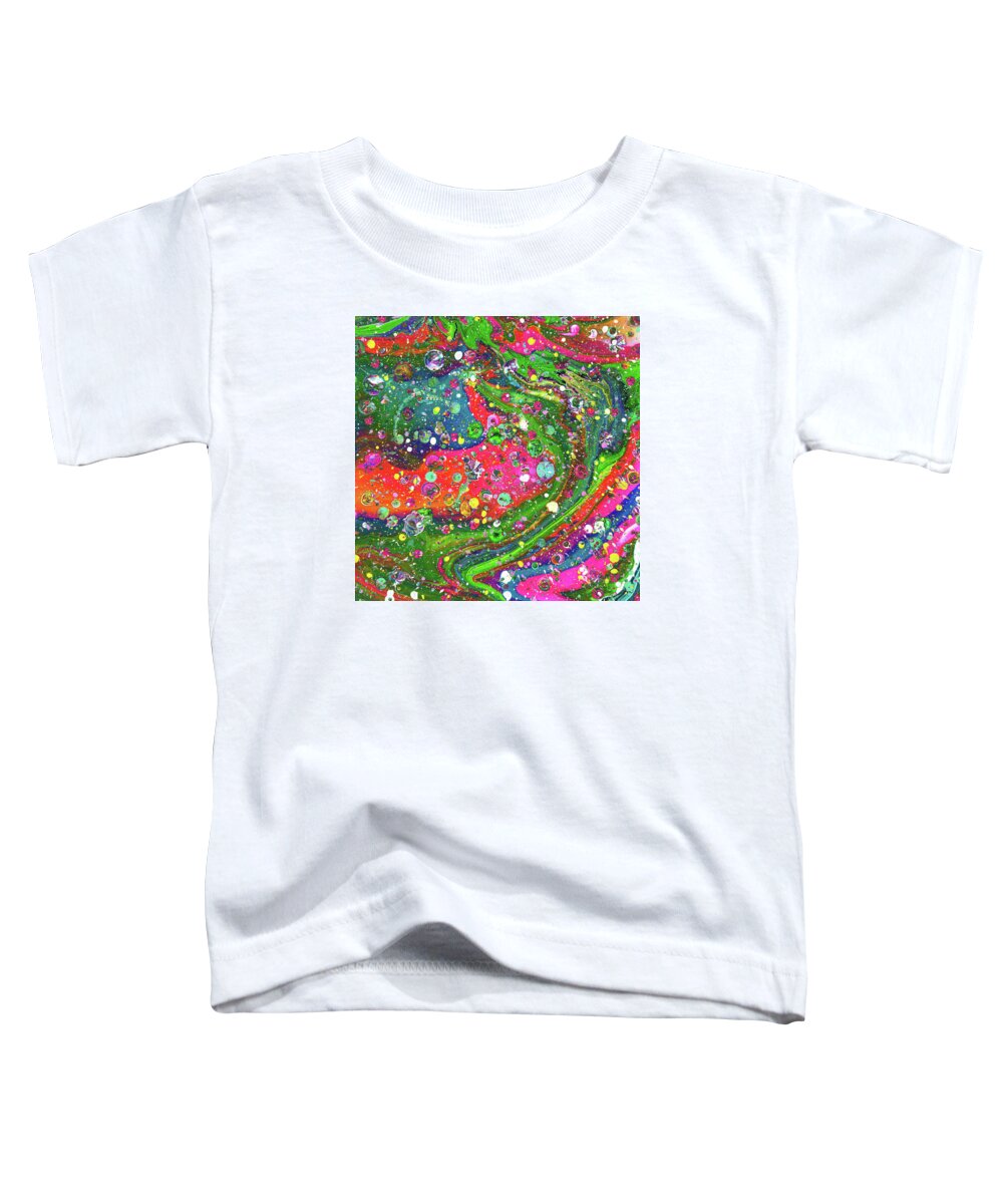 Abstract Toddler T-Shirt featuring the mixed media Sunday Morning by Meghan Elizabeth
