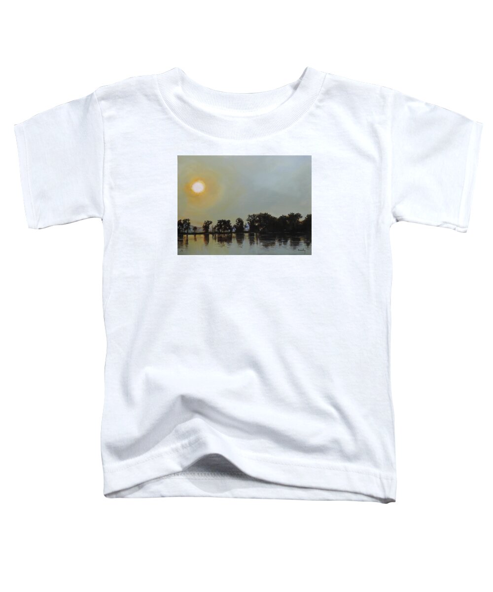 Sunset Toddler T-Shirt featuring the painting Sunset Ride by William Brody