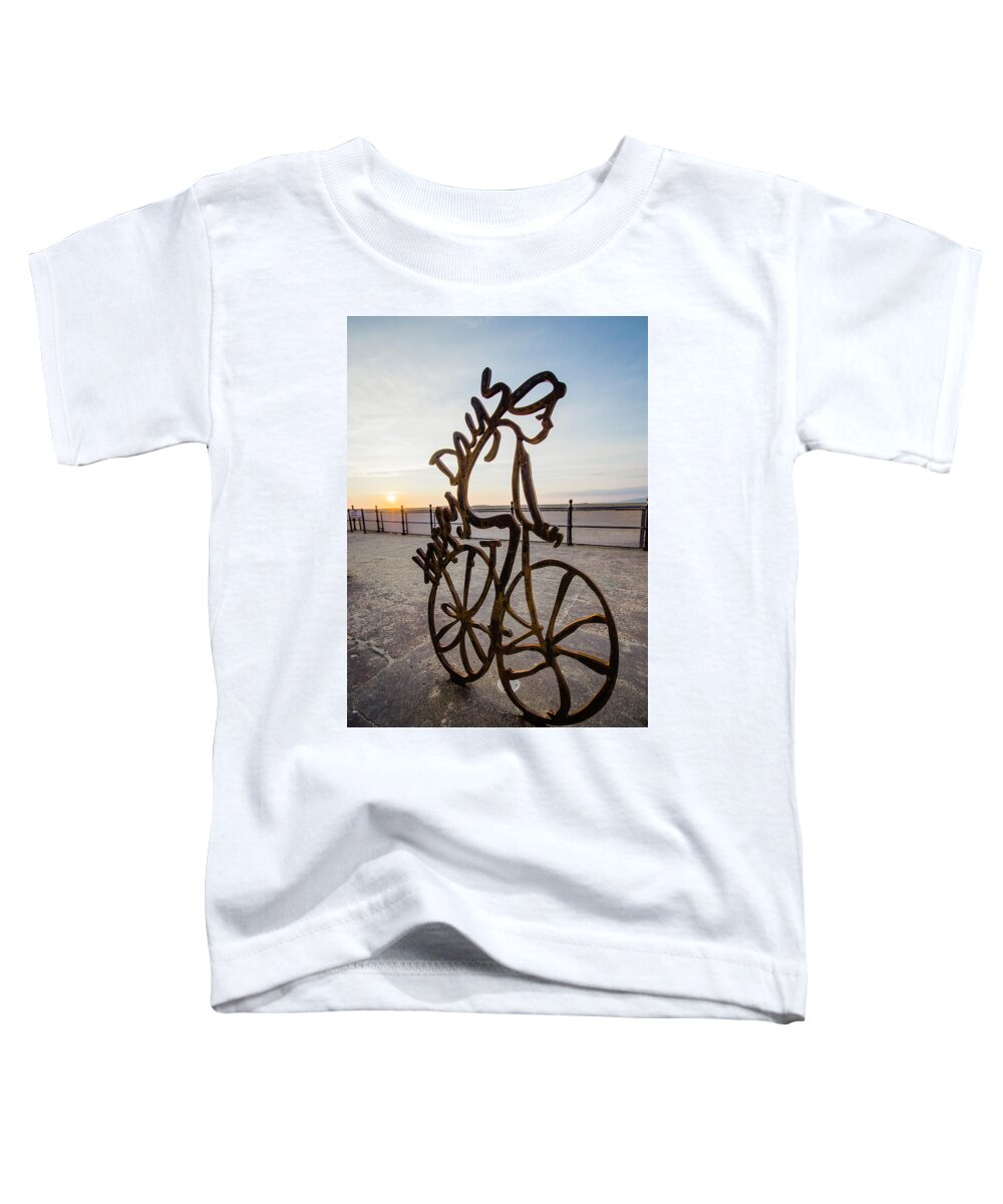 Statue Toddler T-Shirt featuring the photograph Sunset Rider by Spikey Mouse Photography