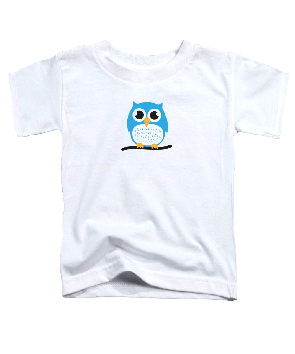 Sweet Toddler T-Shirt featuring the digital art Sweet and cute owl by Philipp Rietz