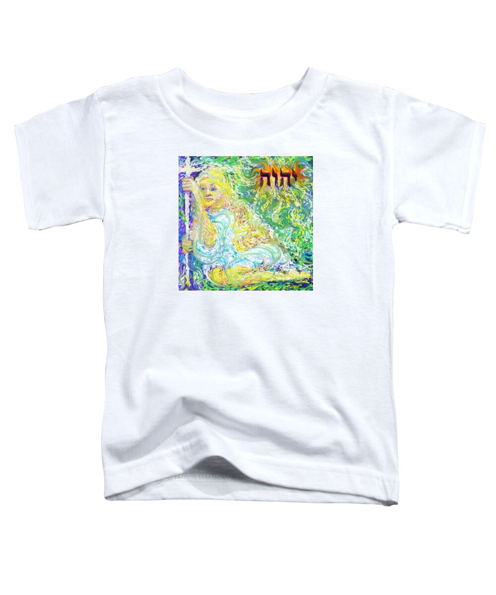 Yhwh Toddler T-Shirt featuring the painting Sword Girl by Hidden Mountain