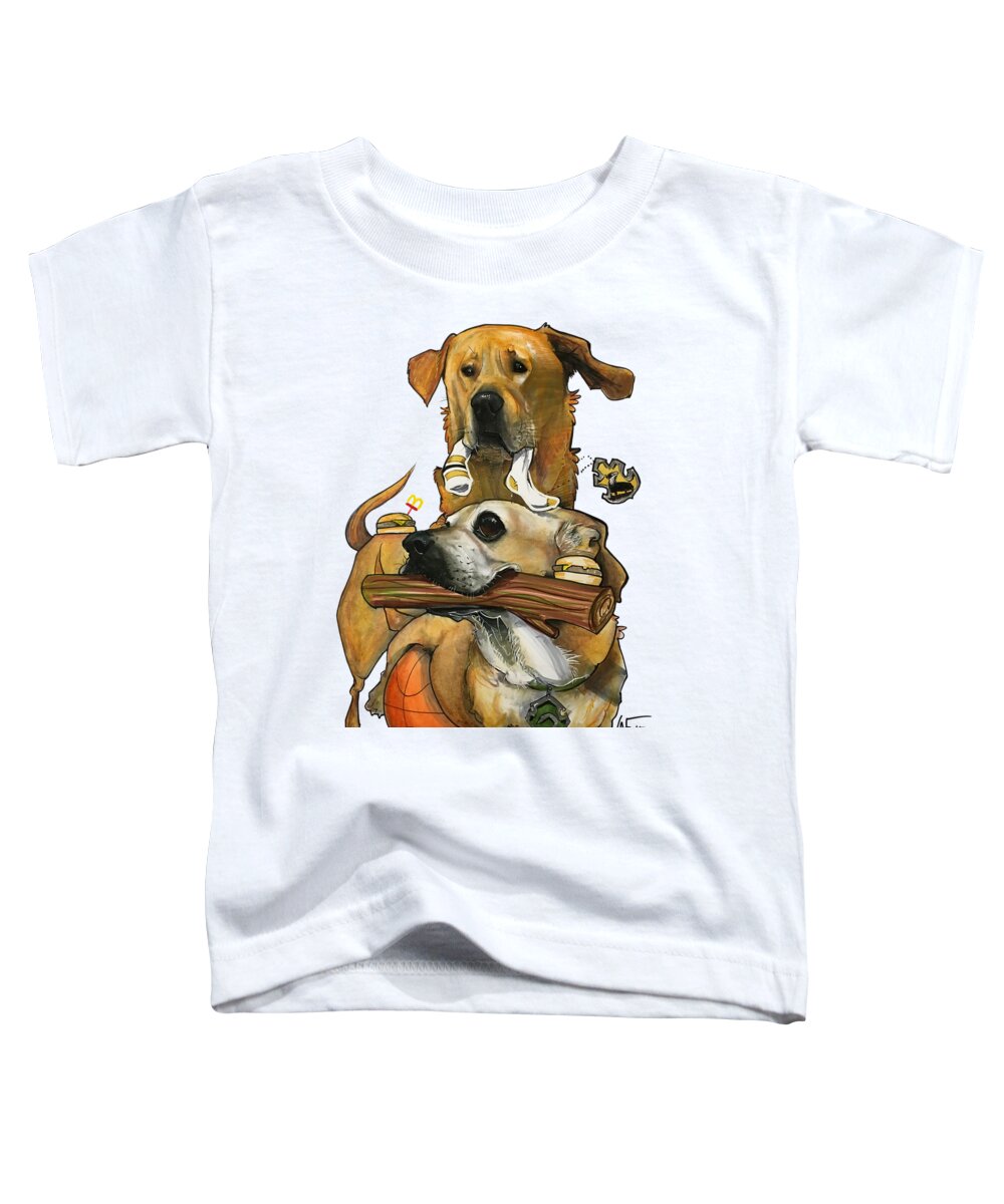 Pet Portrait Toddler T-Shirt featuring the drawing Szczupak 3187 by John LaFree