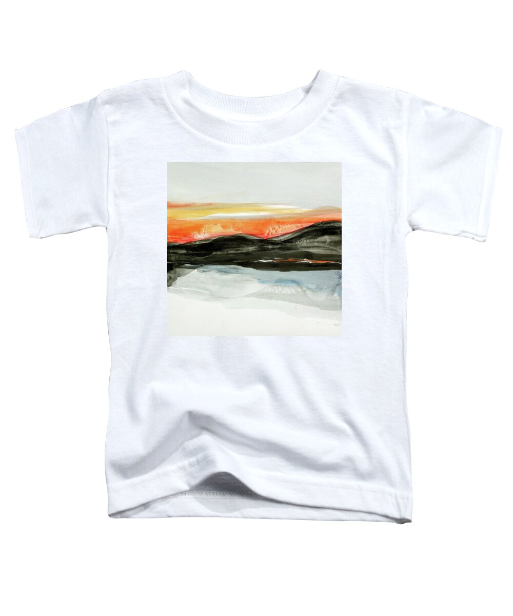 Original Watercolors Toddler T-Shirt featuring the painting Taos Reflection by Chris Paschke
