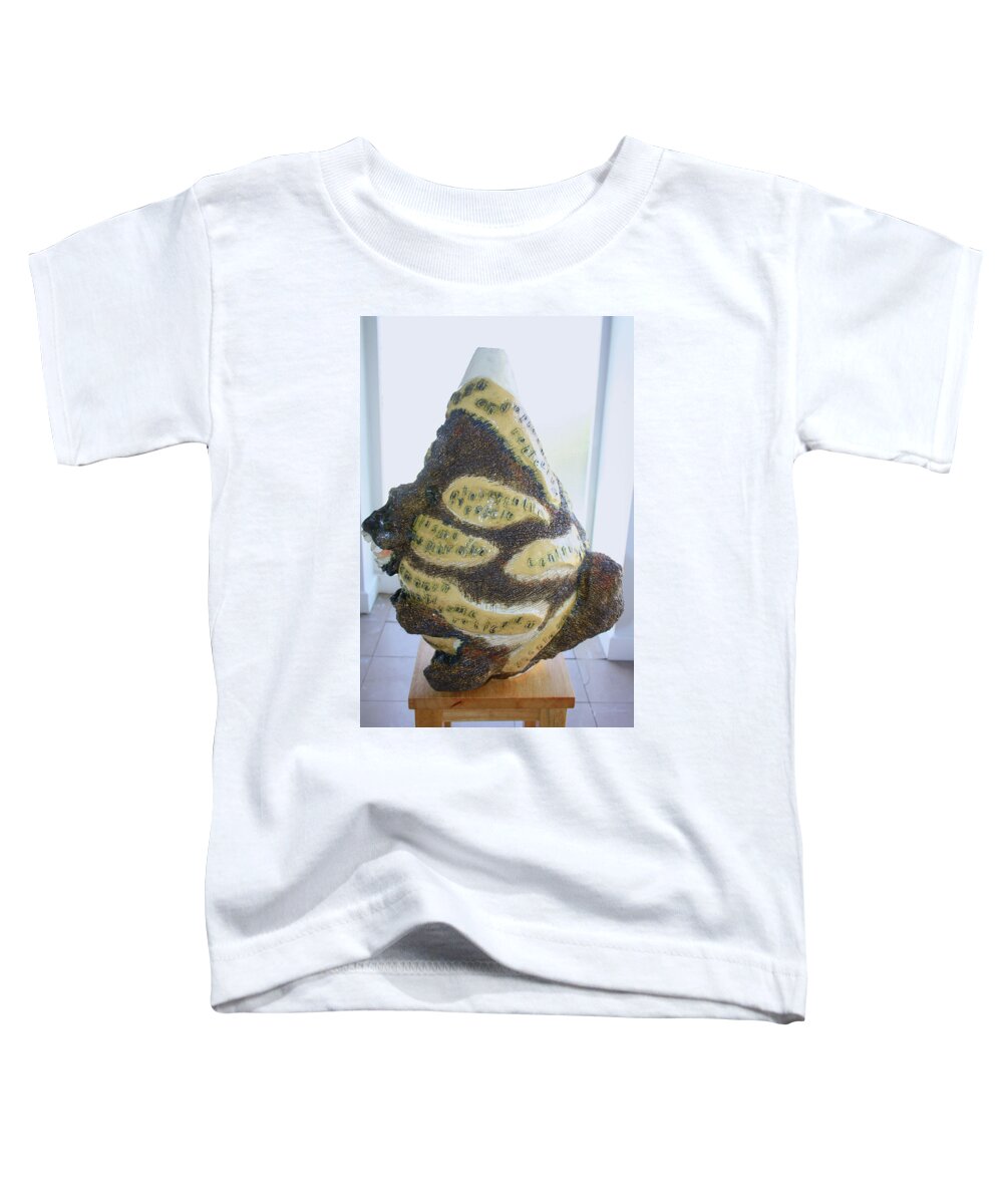 Jesus Toddler T-Shirt featuring the sculpture The Animal Cell - view one by Gloria Ssali