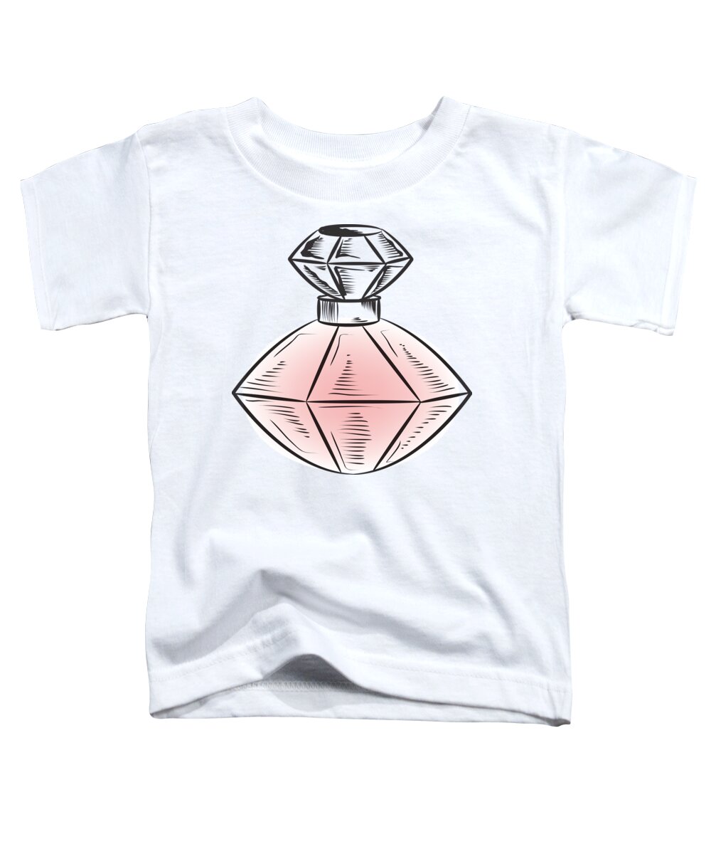 Vintage Perfume Bottle Toddler T-Shirt featuring the digital art The Bottle by Kim Kent